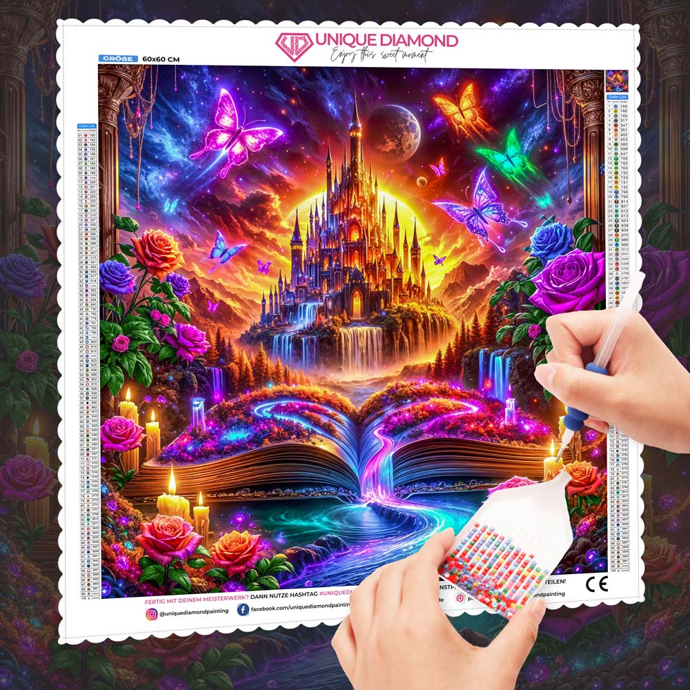 5D Diamond Painting – Das Märchenschloss der Träume Unique-Diamond