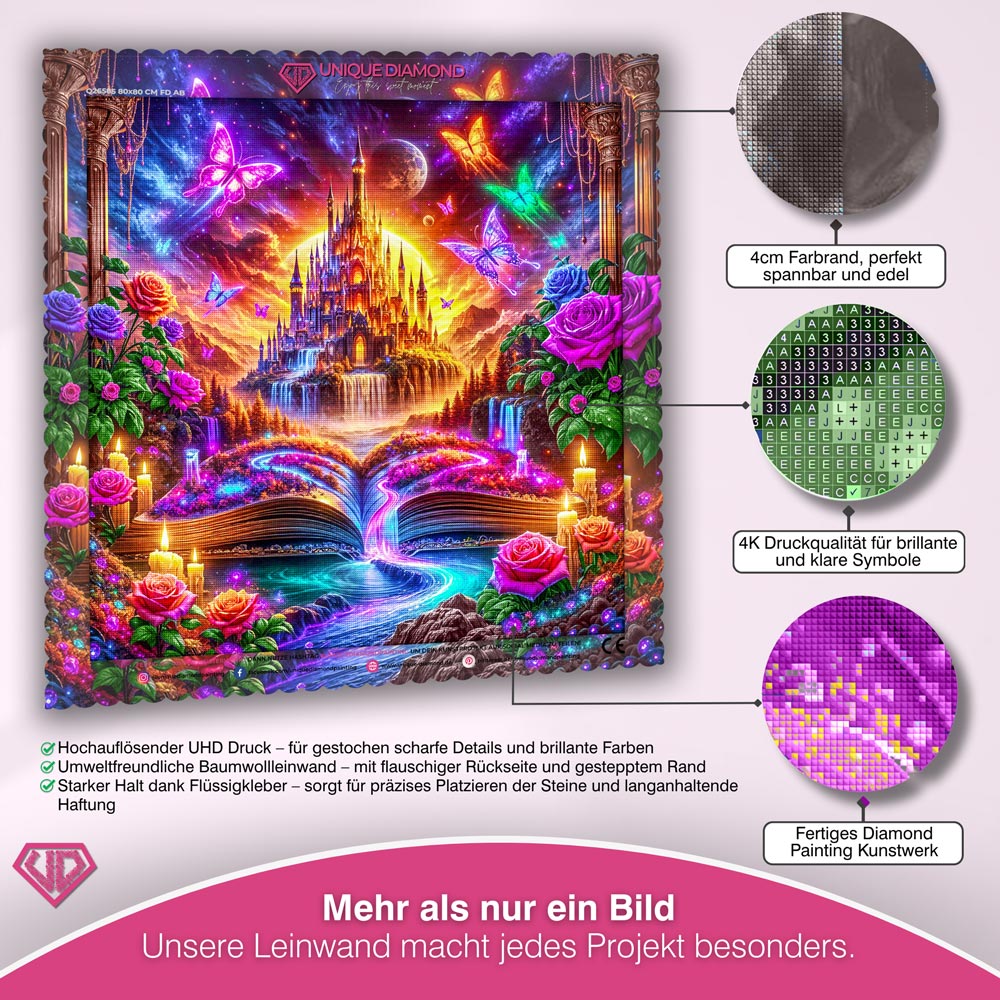 5D Diamond Painting – Das Märchenschloss der Träume Unique-Diamond