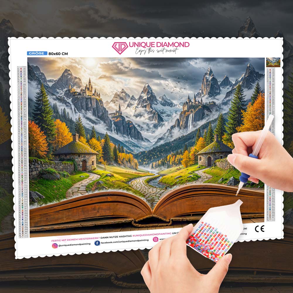 5D Diamond Painting – Das verborgene Königreich von Elenora, Unique-Diamond