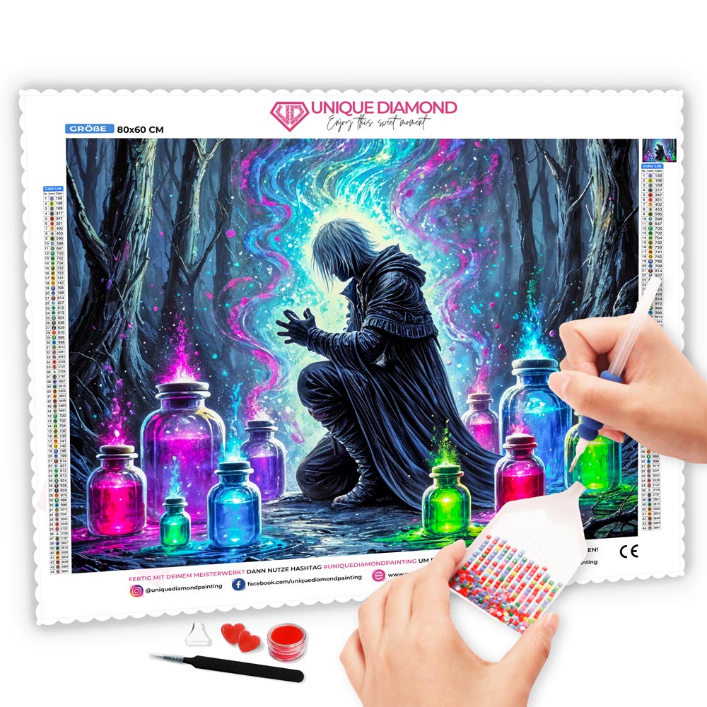5D Diamond Painting – Der Alchemist der Farben, Unique-Diamond