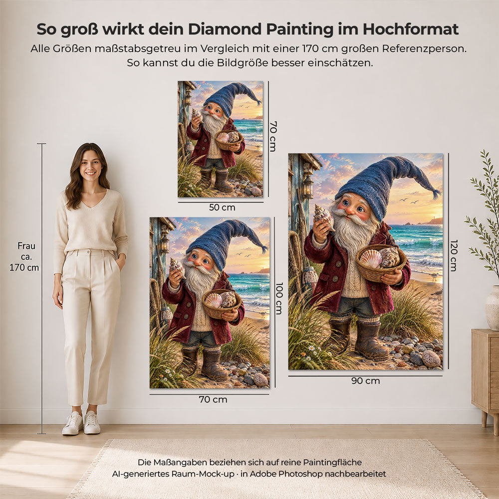 5D Diamond Painting – Der Muschelschatz des Küstenwichtels
