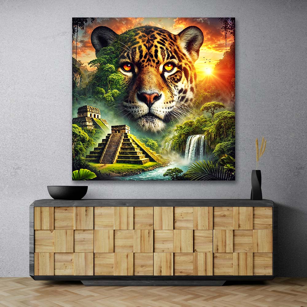 5D Diamond Painting – Der Wächter der Maya-Ruinen, Unique-Diamond