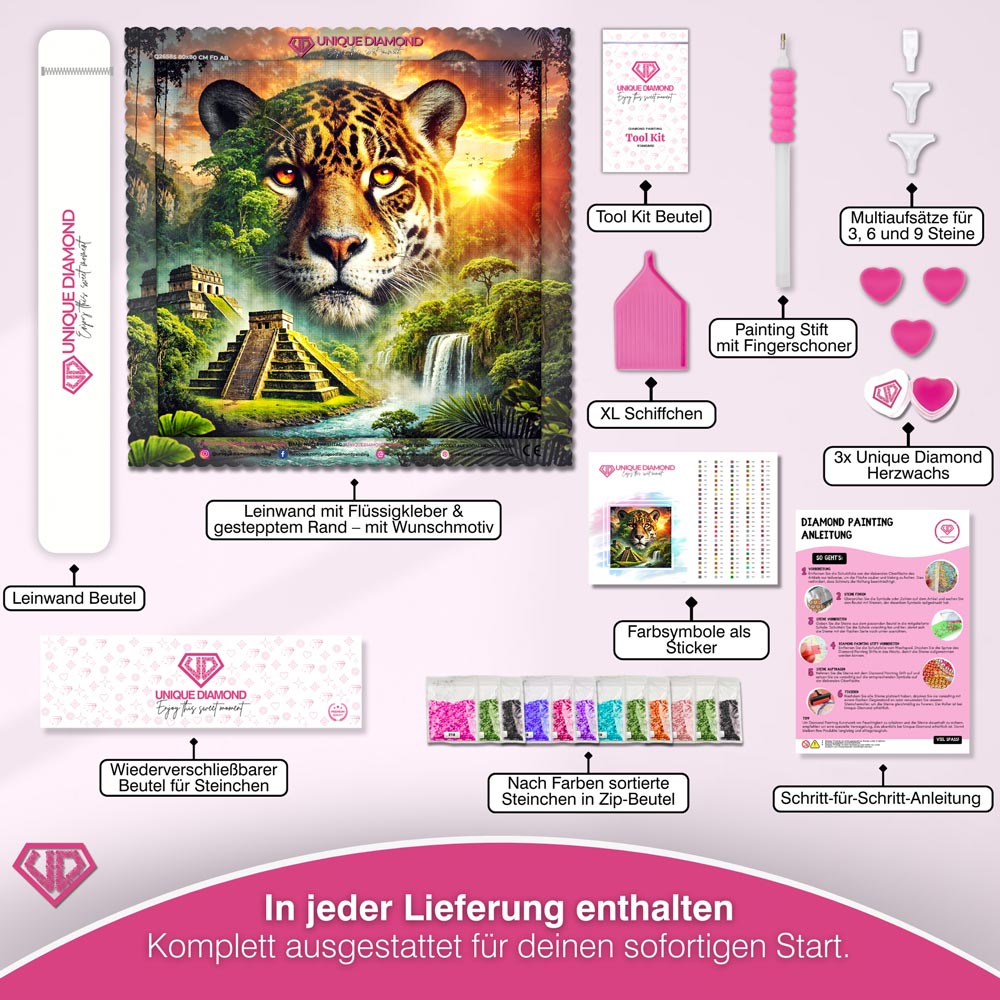 5D Diamond Painting – Der Wächter der Maya-Ruinen Unique-Diamond