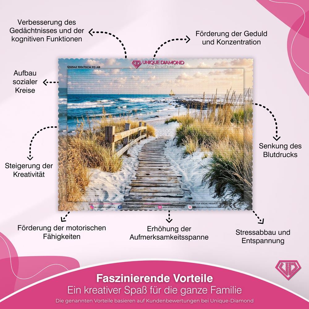 5D Diamond Painting – Der Weg nach Marina Haven Unique-Diamond