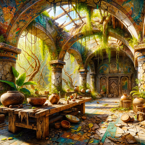 5D Diamond Painting – Der vergessene Tempel der Natur Unique-Diamond