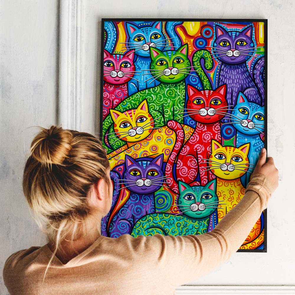 5D Diamond Painting – Die Katzenbande von Colorino Unique-Diamond