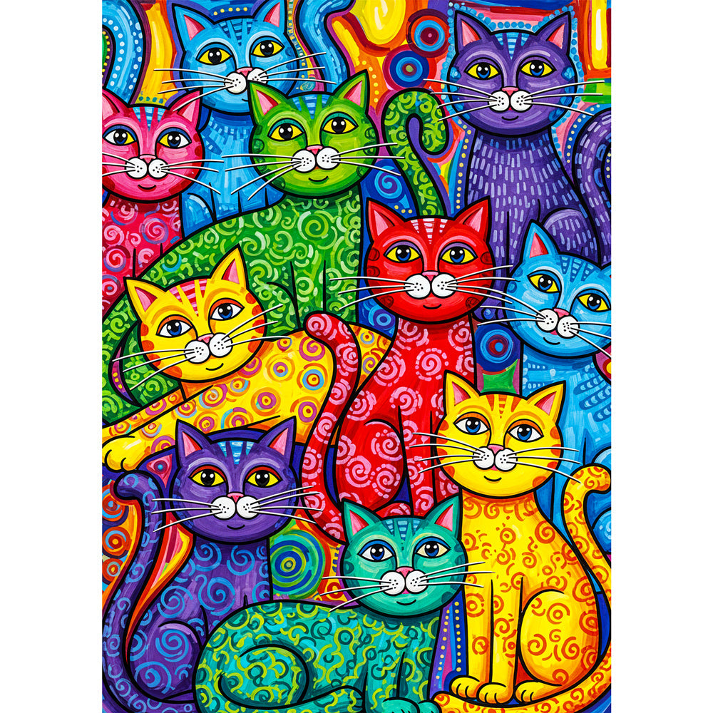 5D Diamond Painting – Die Katzenbande von Colorino Unique-Diamond