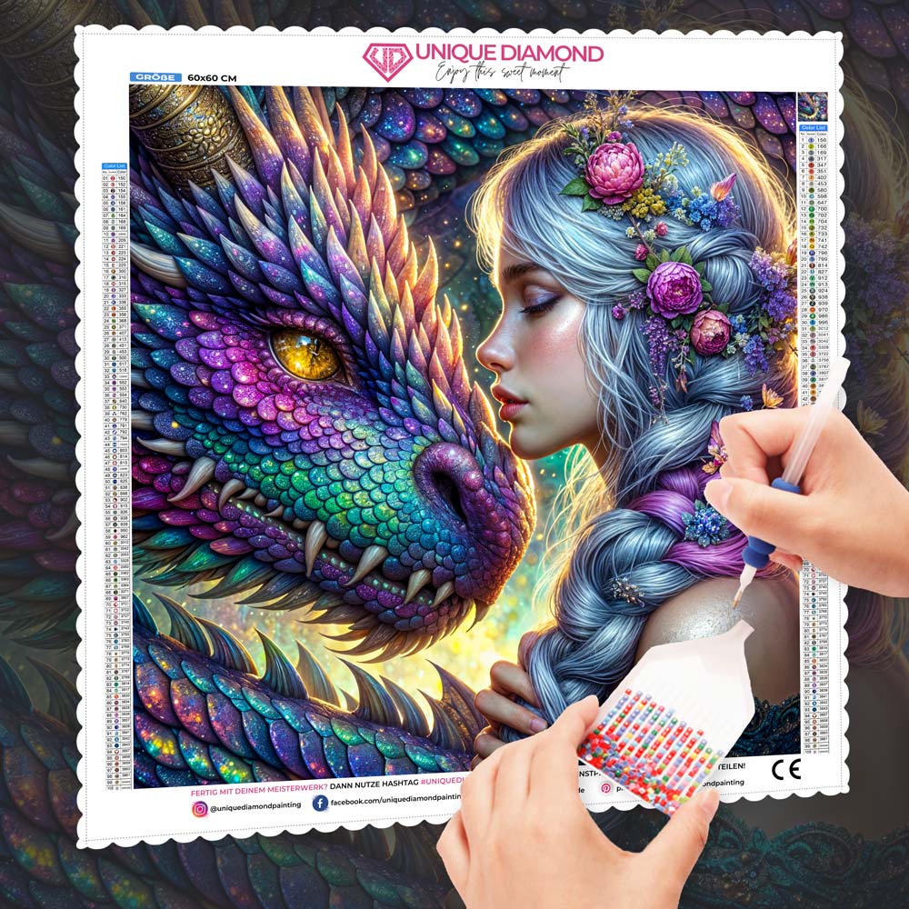 5D Diamond Painting – Drachenbund der Elemente Unique-Diamond
