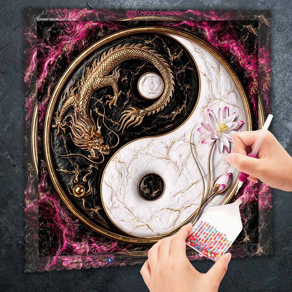 5D Diamond Painting – Drachenharmonie des Yin & Yang