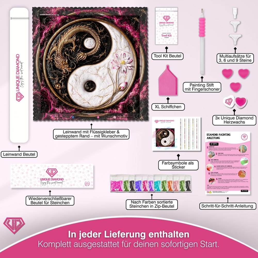 5D Diamond Painting – Drachenharmonie des Yin & Yang