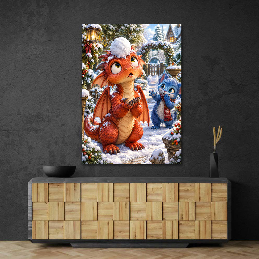 5D Diamond Painting – Drachenstarker Schneeballstreich