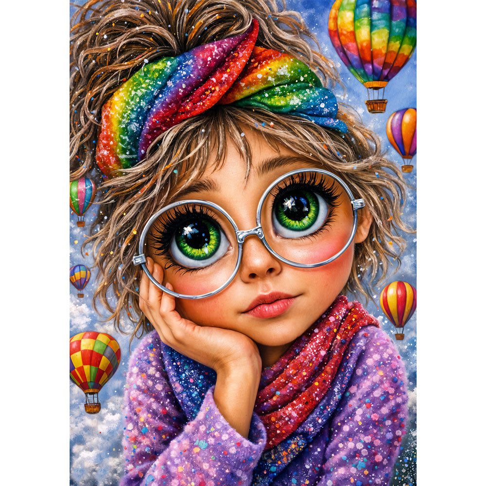 5D Diamond Painting – Dreamy Balloon Girl, Unique-Diamond