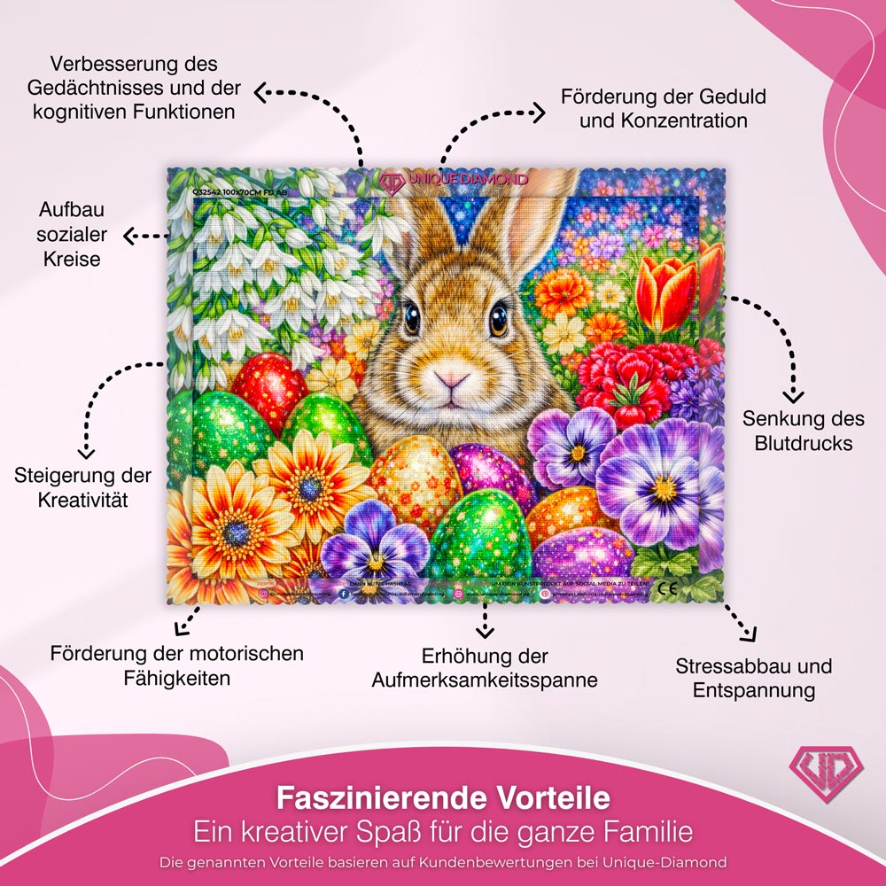 5D Diamond Painting – Easter Bunny Garden