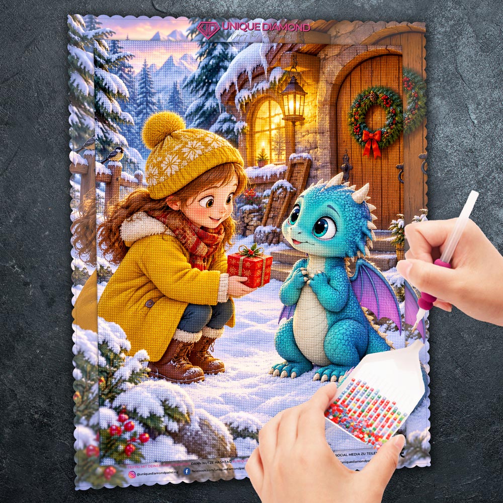 5D Diamond Painting – Ein Weihnachtsgeschenk für den kleinen Drachen