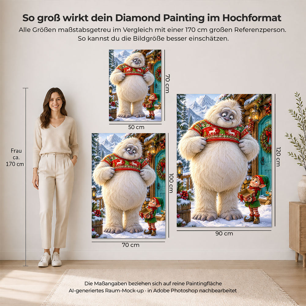 5D Diamond Painting – Ein Weihnachtspulli für den Yeti