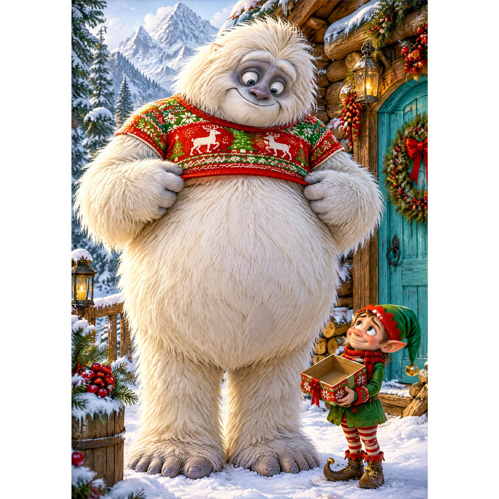 5D Diamond Painting – Ein Weihnachtspulli für den Yeti | Unique Diamond