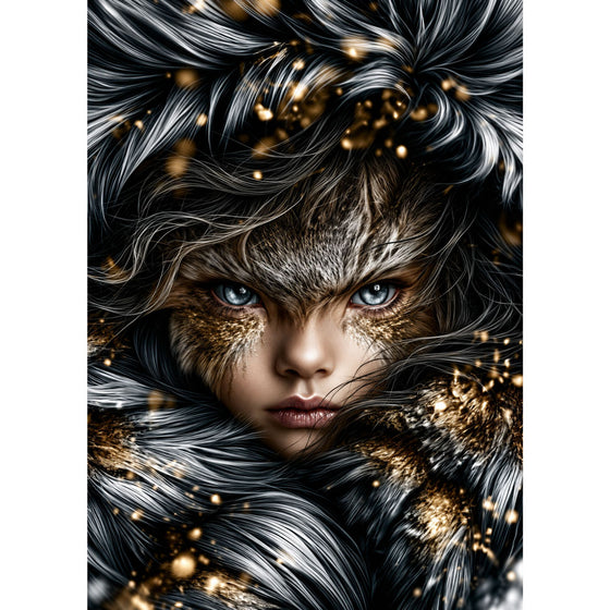 5D Diamond Painting – Eisblick im Silbersturm | Unique Diamond