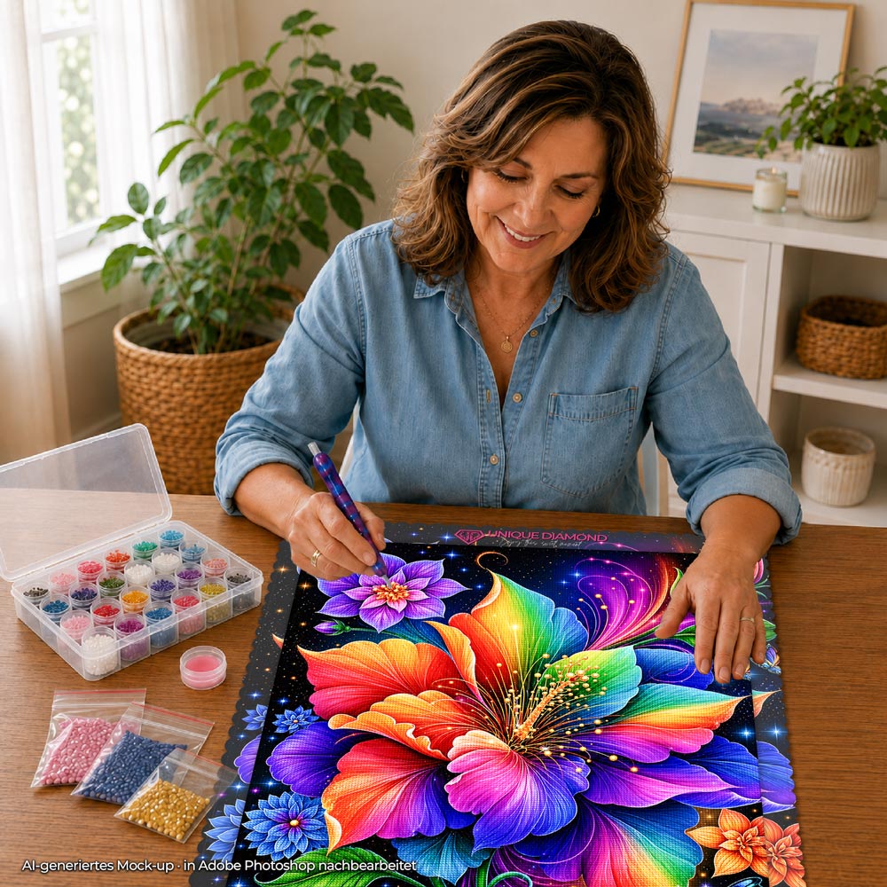 5D Diamond Painting – Elara Feuerwerk der Blüten