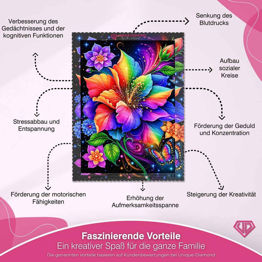 5D Diamond Painting – Elara Feuerwerk der Blüten