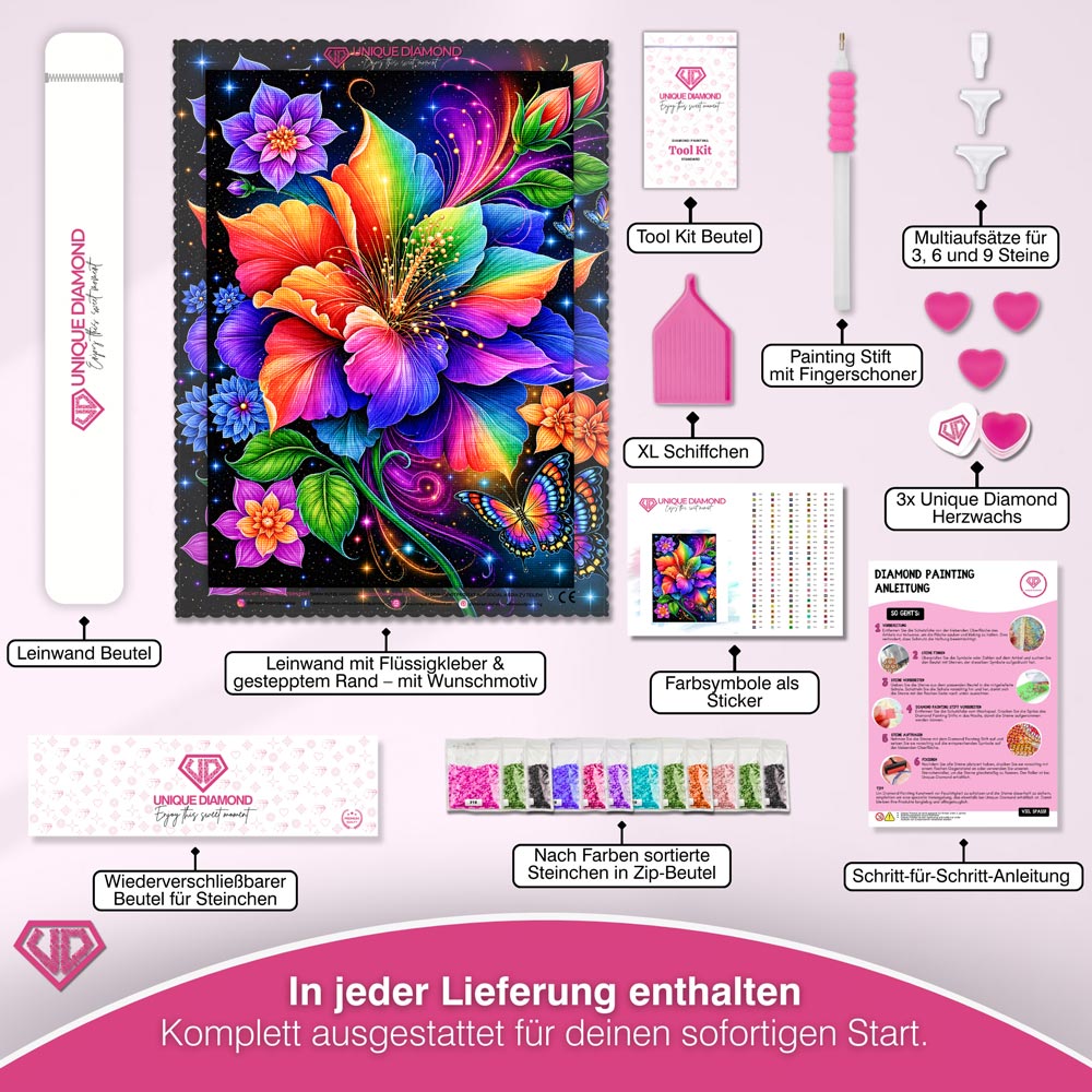 5D Diamond Painting – Elara Feuerwerk der Blüten