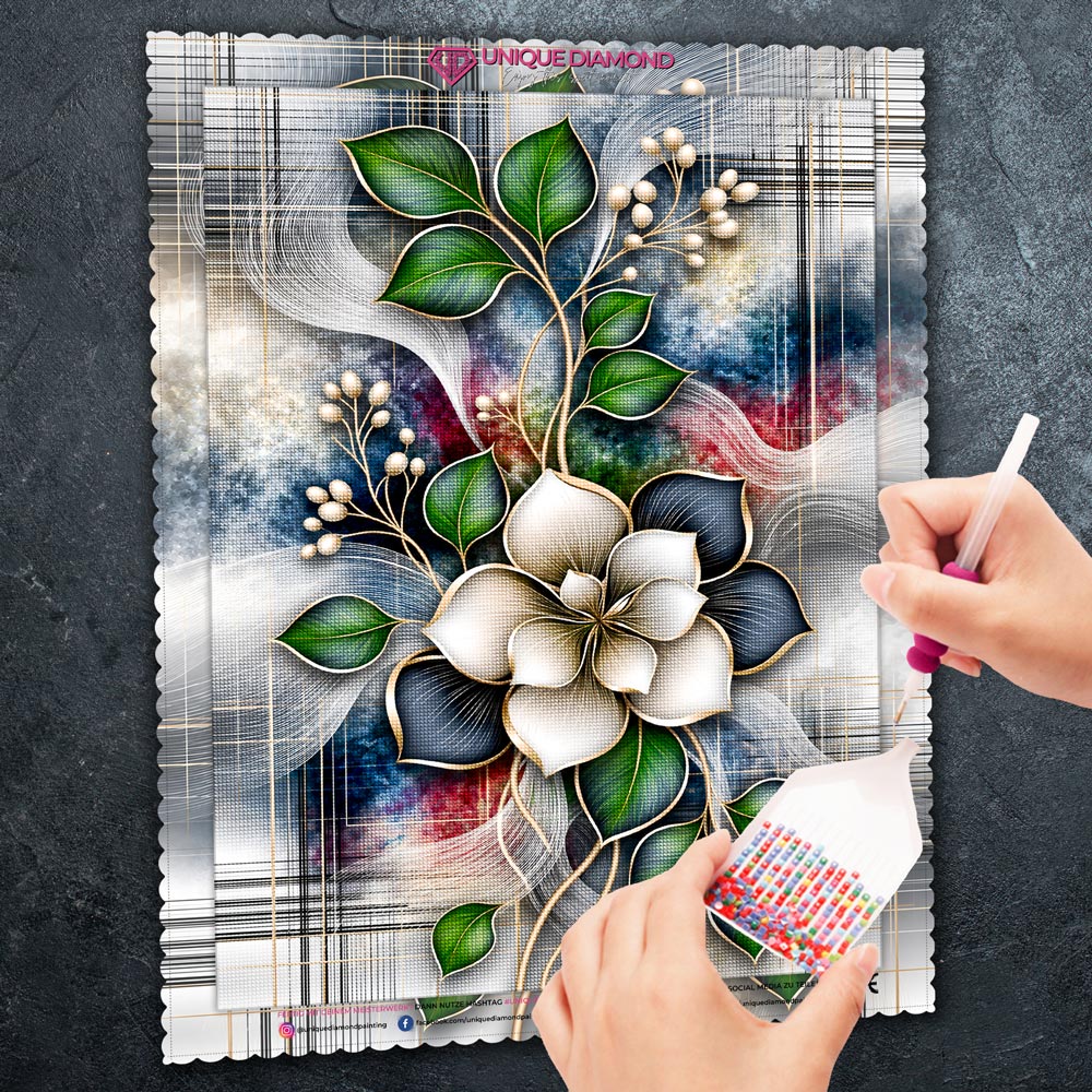 5D Diamond Painting – Elara im Seidengarten