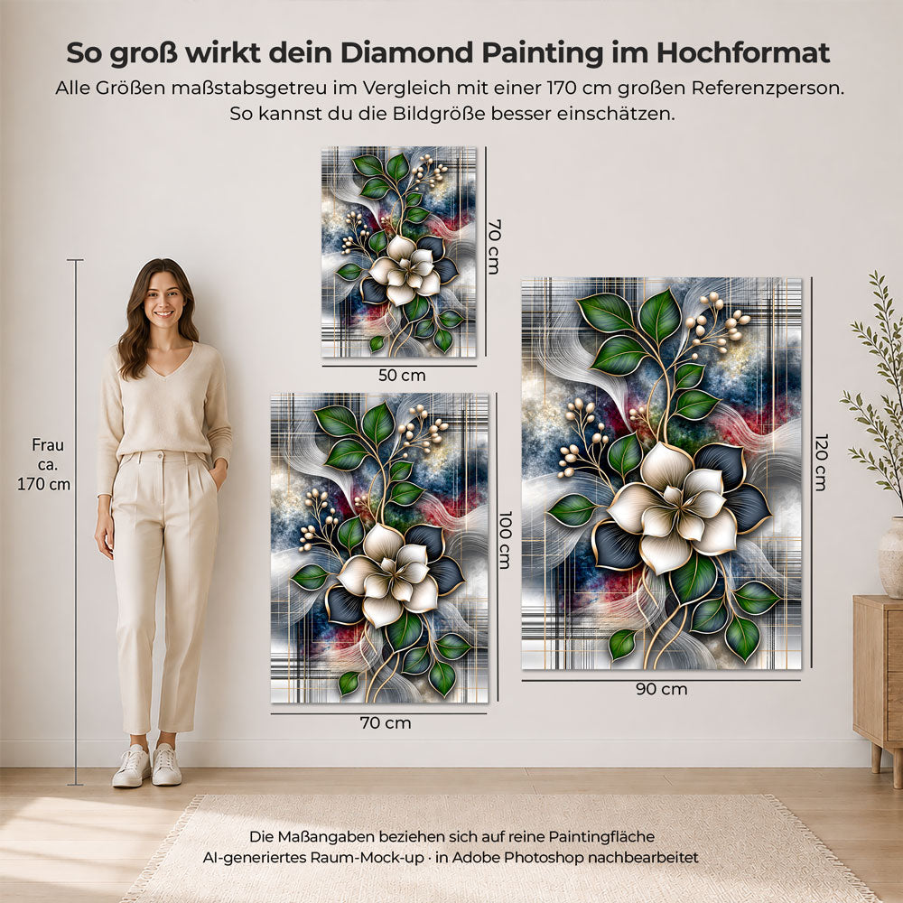 5D Diamond Painting – Elara im Seidengarten