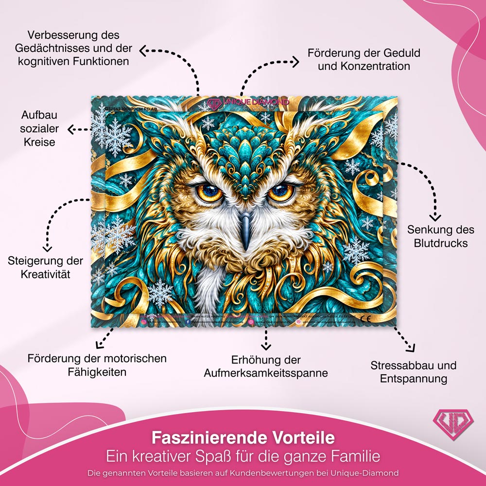 5D Diamond Painting – Elaria, Hüterin des Winterjuwels