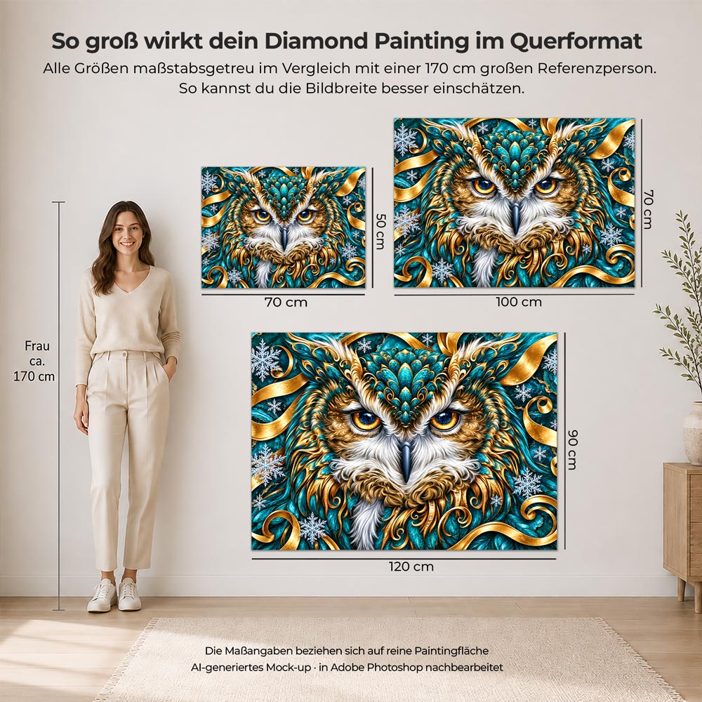 5D Diamond Painting – Elaria, Hüterin des Winterjuwels