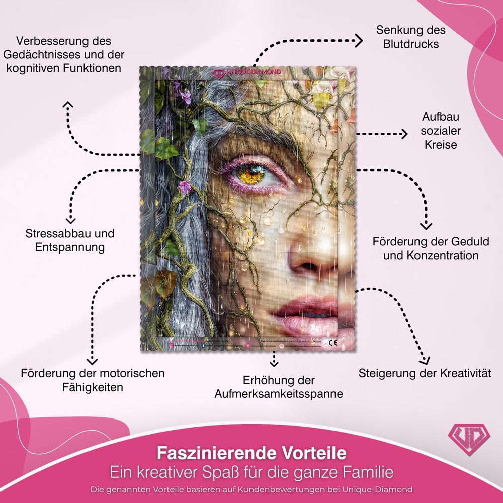 5D Diamond Painting – Elenya, Träne des Waldes Unique-Diamond