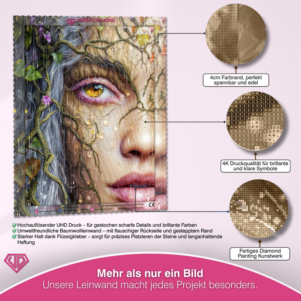 5D Diamond Painting – Elenya, Träne des Waldes Unique-Diamond