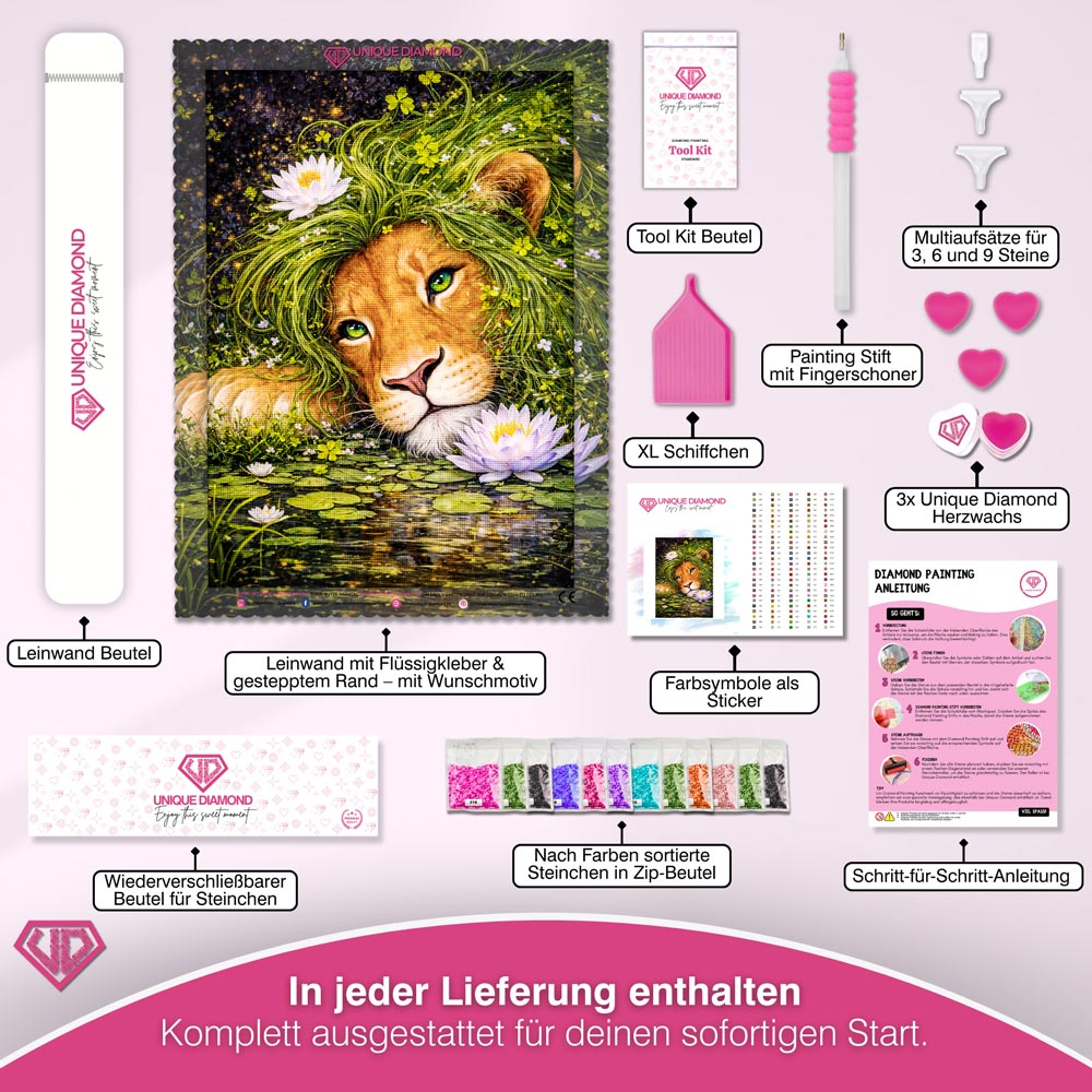 5D Diamond Painting – Elian Smaragdträumer des Sees