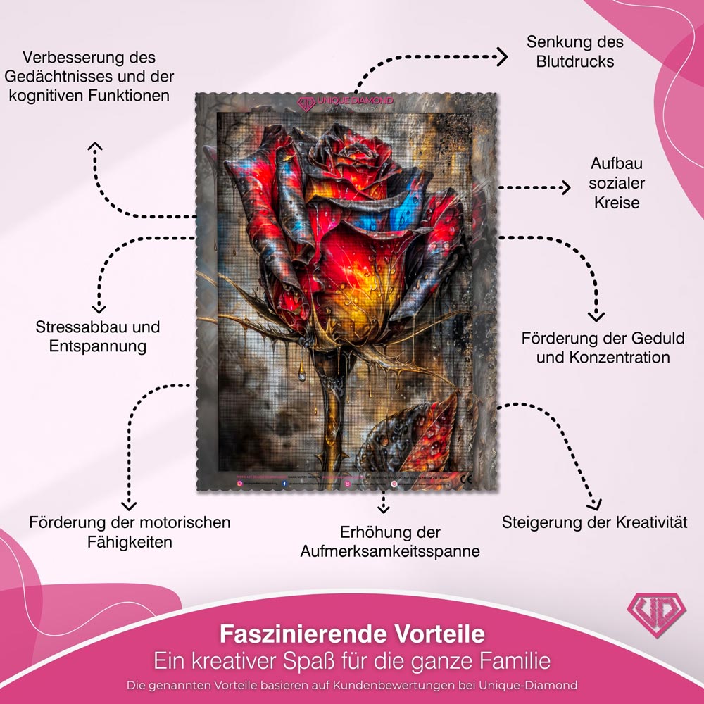 5D Diamond Painting – Ember Rose Unique-Diamond