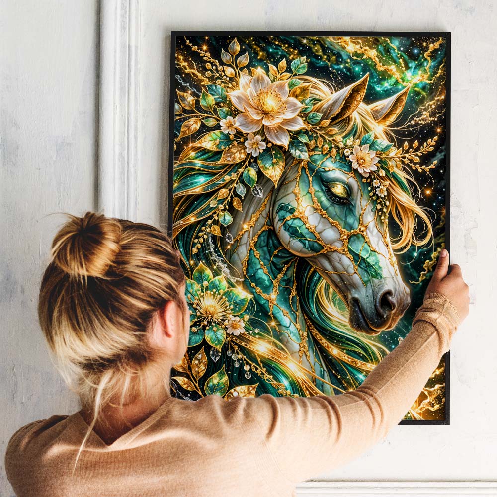 5D Diamond Painting – Emerald Celestial Horse