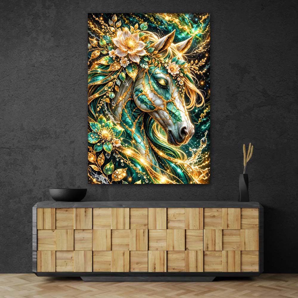 5D Diamond Painting – Emerald Celestial Horse