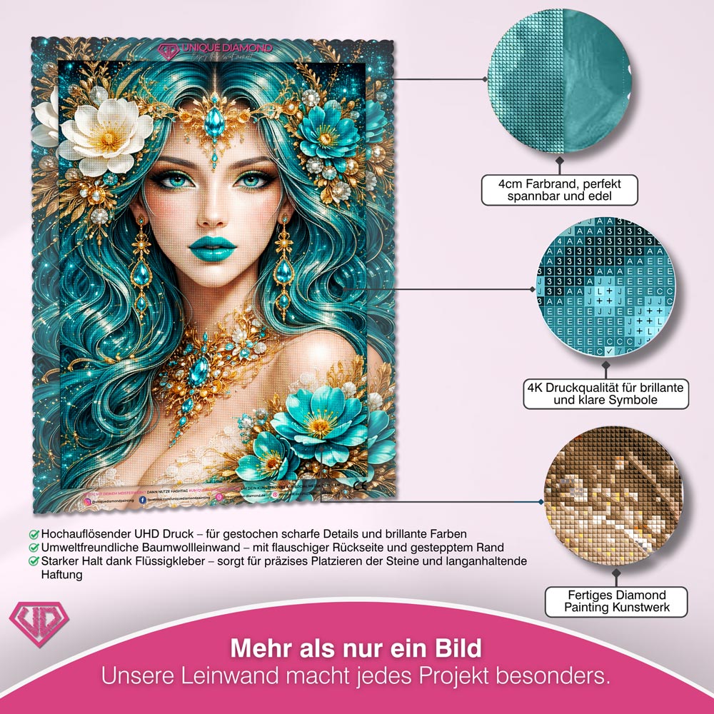 5D Diamond Painting – Emerald Queen Elegance