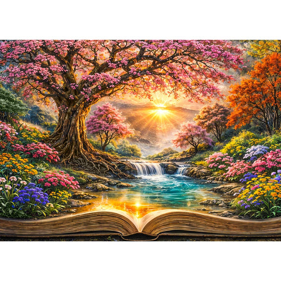 5D Diamond Painting – Enchanted Blossom Book Unique-Diamond