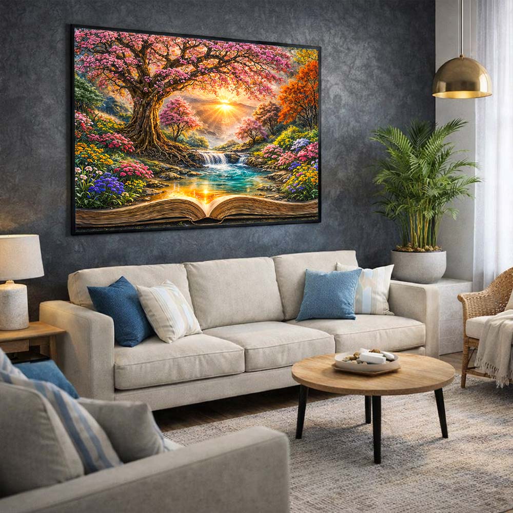 5D Diamond Painting – Enchanted Blossom Book Unique-Diamond