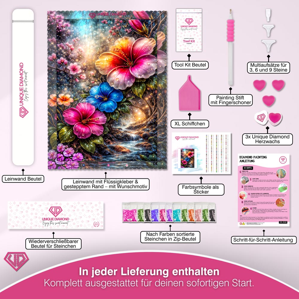 5D Diamond Painting – Enchanted Blossom Stream