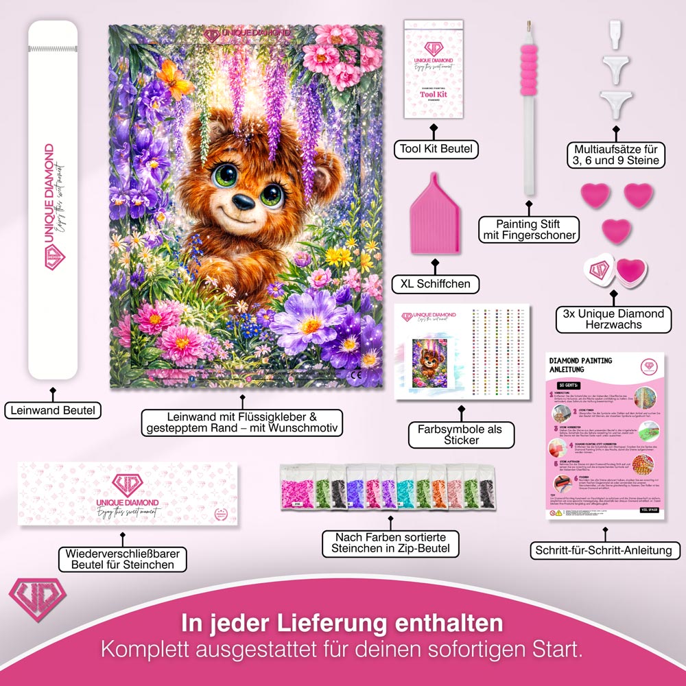 5D Diamond Painting – Enchanted Forest Bear