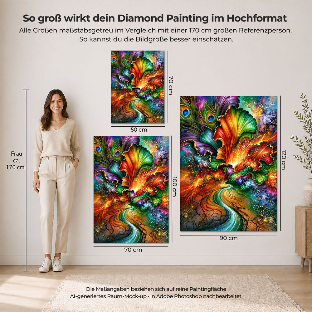 5D Diamond Painting – Farbenstrom der Fantasie