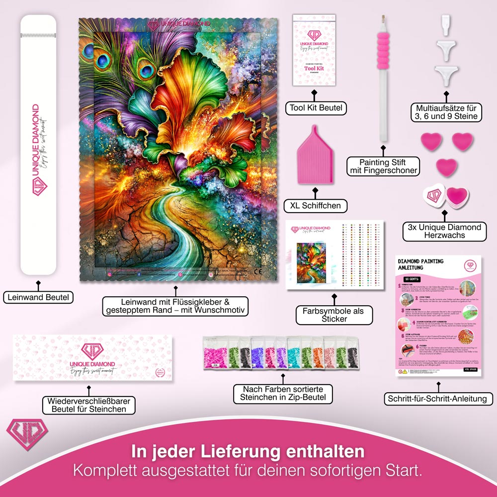 5D Diamond Painting – Farbenstrom der Fantasie