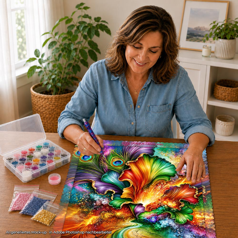5D Diamond Painting – Farbenstrom der Fantasie