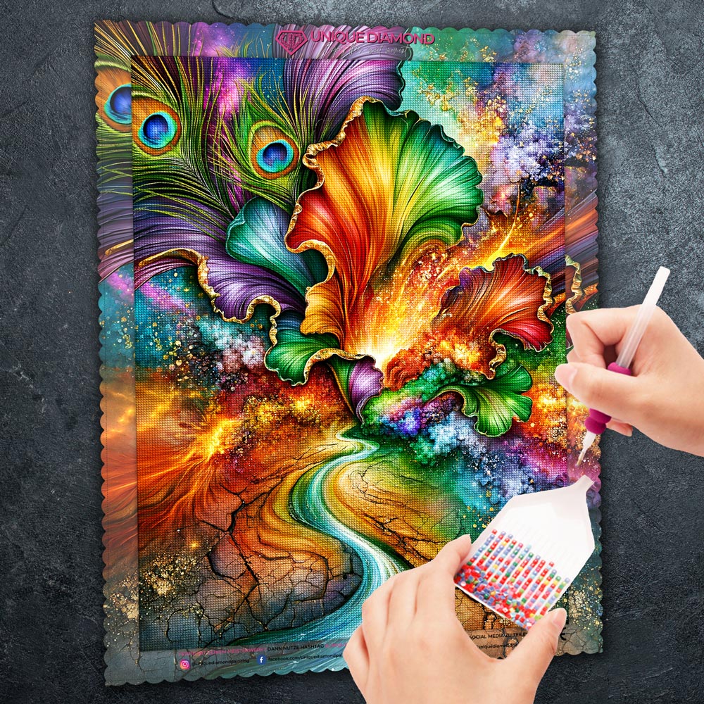 5D Diamond Painting – Farbenstrom der Fantasie
