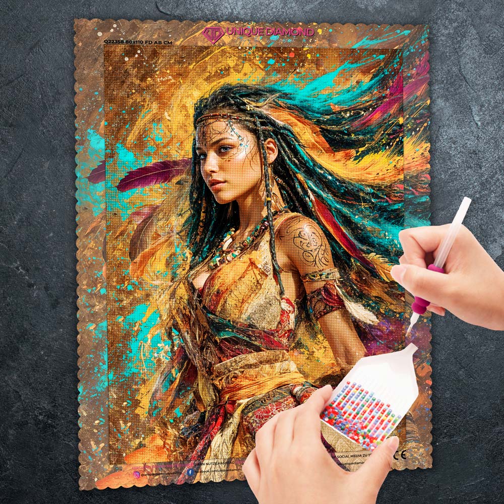 5D Diamond Painting – Feuerseele der Wildnis Unique-Diamond