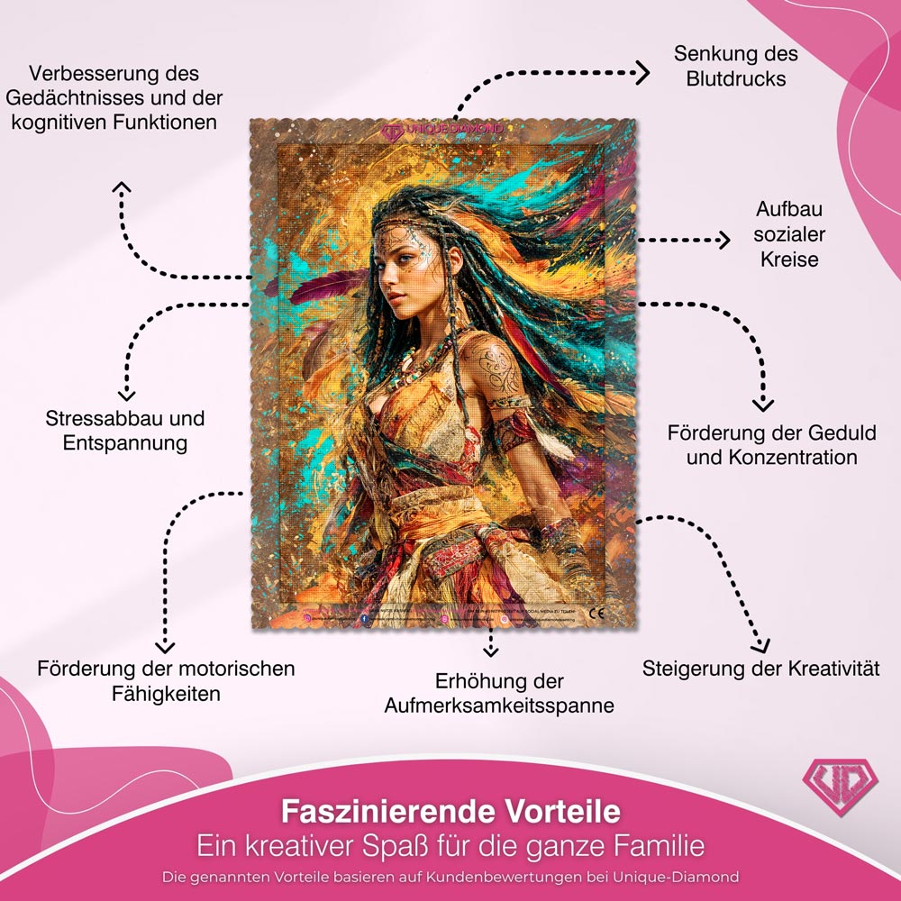 5D Diamond Painting – Feuerseele der Wildnis Unique-Diamond