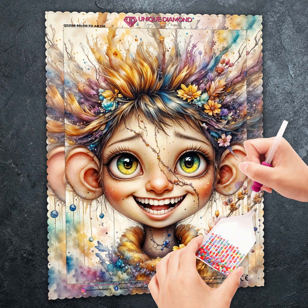 5D Diamond Painting – Finn, das Lachen des Waldes