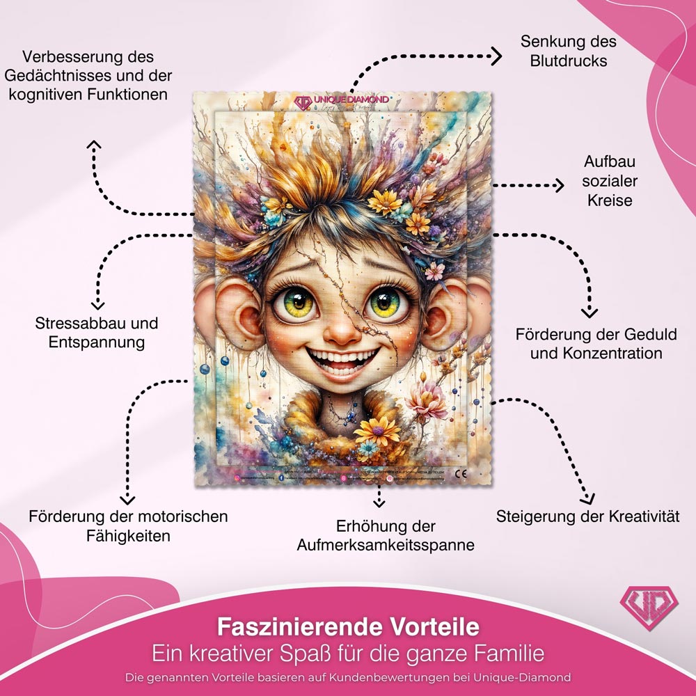 5D Diamond Painting – Finn, das Lachen des Waldes
