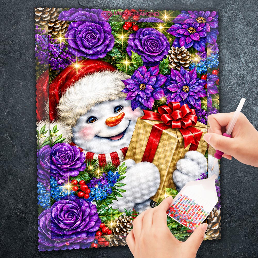 5D Diamond Painting – Flockis Weihnachtsüberraschung