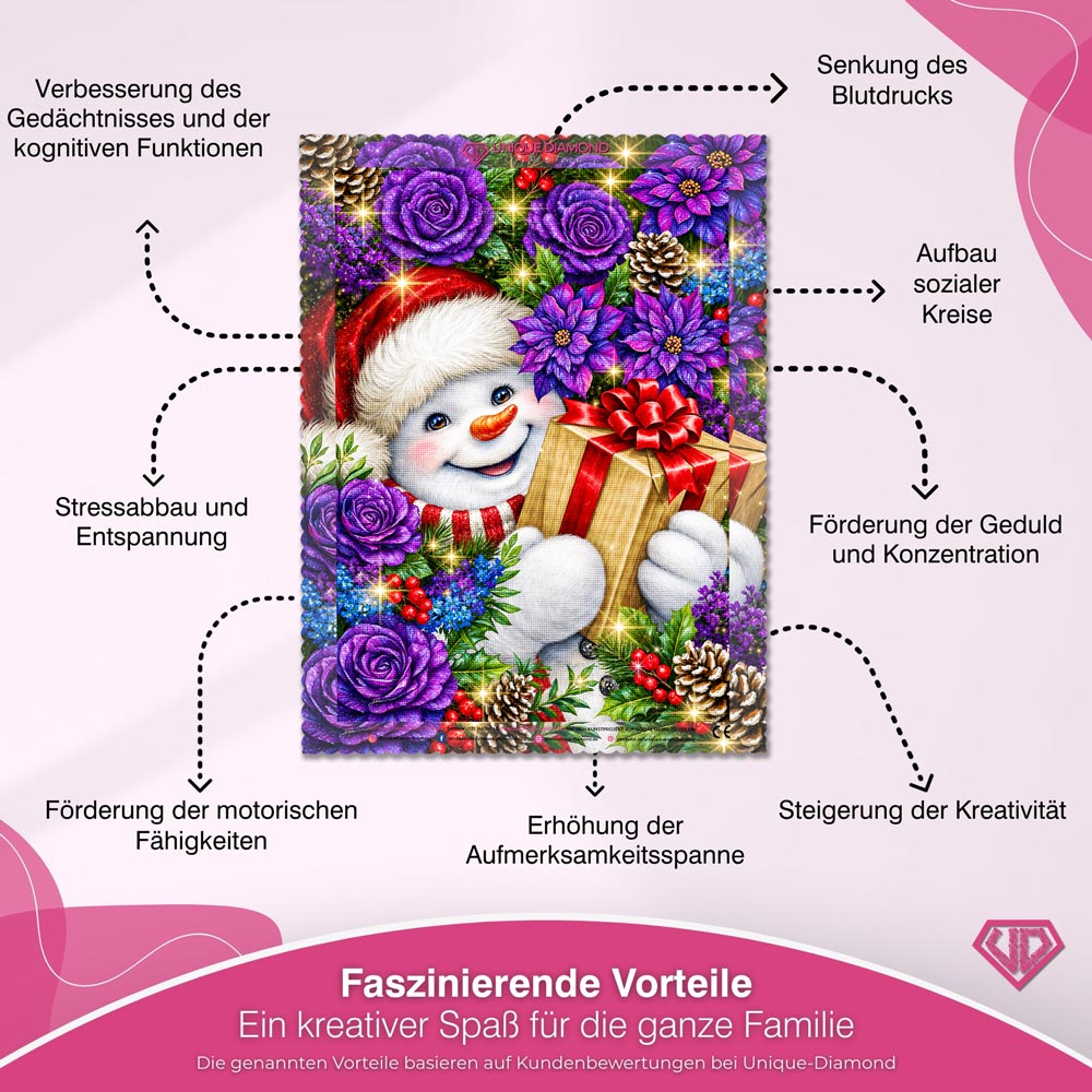 5D Diamond Painting – Flockis Weihnachtsüberraschung