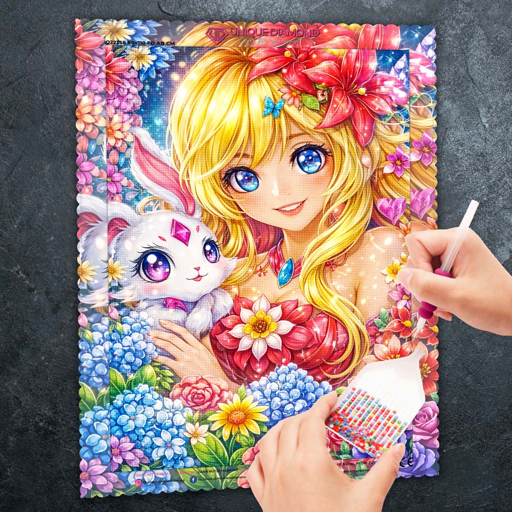5D Diamond Painting – Flower Fairy & Magic Bunny